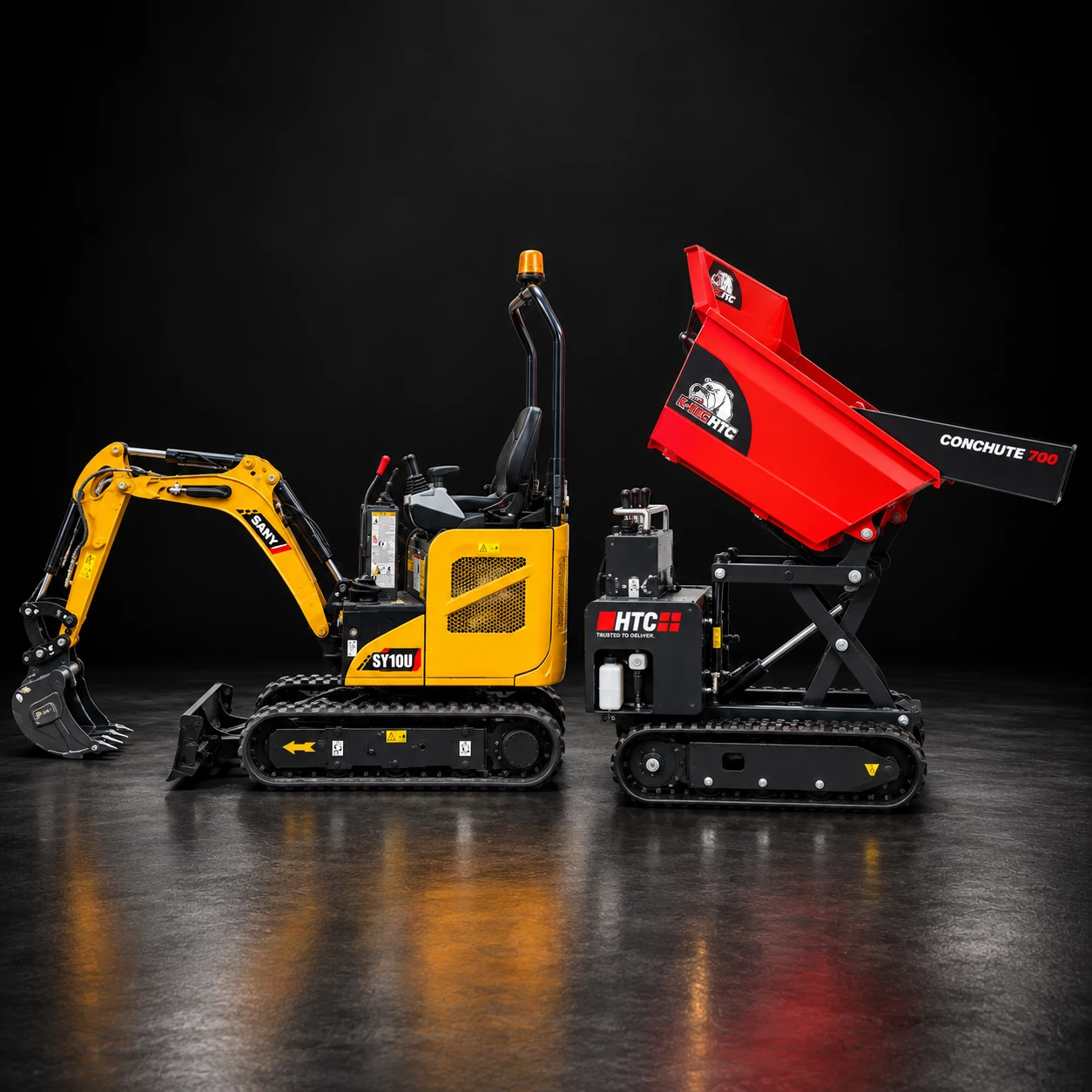 Micro excavator and micro dumper hire package